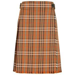 Burberry 'Ginger' Orange Wool Kilt Women